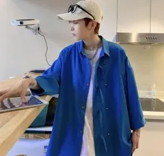 最終値下げ中【新品未使用品】チャイナボタン風 可愛い　メンズシャツ 着回し