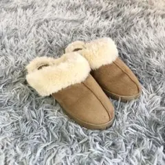 NINE WEST【5/22cm】 ブラウン ムートン ルーム シューズ ファーのサムネイル