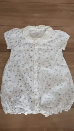 プチバトー　小花柄半袖ロンパース　 サイズ81　未使用