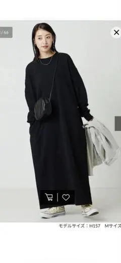 USAコットン ビッグシルエット ロングスリーブ ワンピース