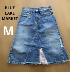 【BLUE LAKE MARKET】リメイク風 デニムスカート M アメカジ古着