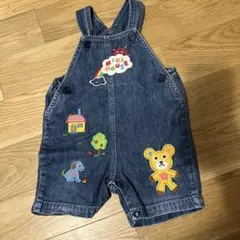 MIKI HOUSE デニムオーバーオール 80