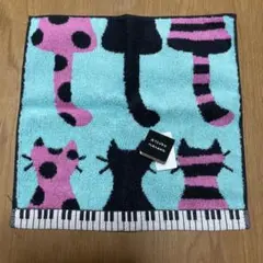 【新品】Atsuko Matano 猫 鍵盤　タオルハンカチ