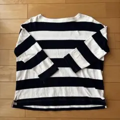無印良品 ボーダー長Tシャツ M-L
