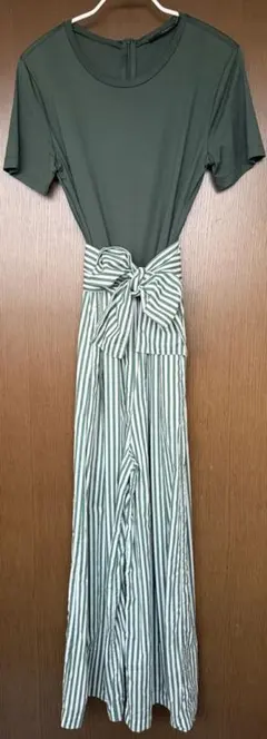 ◇マックスマーラ◇美品◇ピュアコットン◇ストライプコンビネゾン
