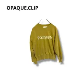 【オペークドットクリップ】ニット　セーター　長袖　可愛い　ゆったり　カーキ