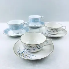 【昭和レトロ】【美品】ノリタケ　カップ＆ソーサー　ペアセット×2  計4客