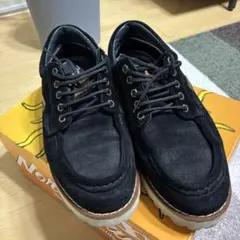 SRM スエード レースアップシューズ 黒