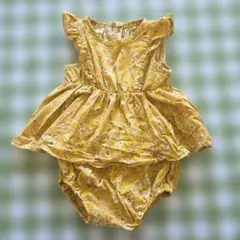 ベビー セットアップ 花柄 イエロー