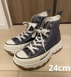美品☆コンバース ALL STAR TREKWAVE HI 厚底 グレー 24