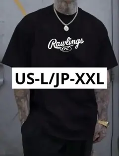 Rawlings ローリングス 野球 Tシャツ US-L/JP-XXL 半袖 黒
