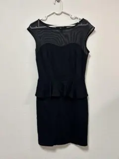 Forever21 シースルーミニワンピース　ペプラム　ワンピ　Mサイズ　黒