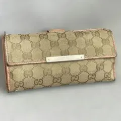 とま出品 GUCCI グッチ 112715 3661 グッチシマ 2つ折 Wホック ダブル