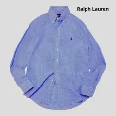 美品 ラルフローレン ギンガムチェック レディースL相当 ポニー刺繍