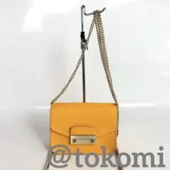 FURLA フルラ メトロポリス チェーン ショルダーバッグ オレンジ
