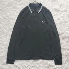 【美品】フレッドペリー 長袖ポロシャツ 希少色 月桂樹ロゴ M3636 L
