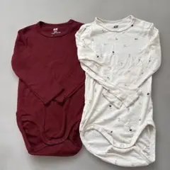 H&M コットンロンパース 2点セット