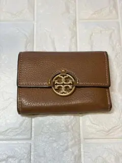 (再値下げ)トリーバーチ、ブラウン、三つ折り財布