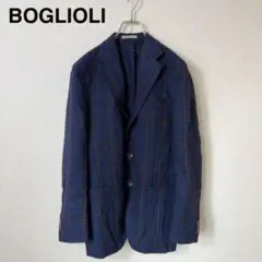 BOGLIOLI テーラードジャケット チェック柄 ネイビーのサムネイル