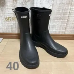 AIGLE カーヴィル2 ラバーブーツ ノワール 黒 FR42 - メルカリ