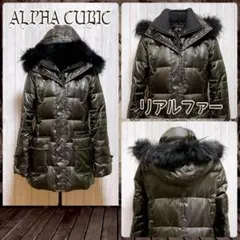 ダウンジャケット 微光沢 ファー 黒 平成ギャル y2k ダークコア グランジ