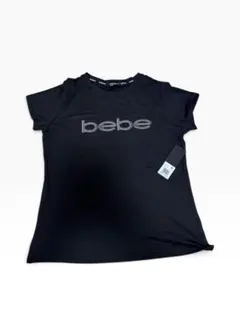 限定お値下げ！新品bebe ロゴ ストレッチTシャツ ブラックM ラインストーン