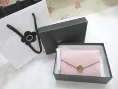 MARY QUANT 三つ折り財布 ブラック シーリングDレターミニウォレット