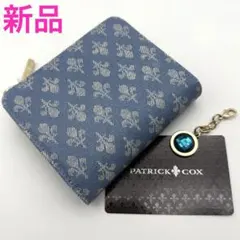 PATRICK COX コンパクト 二つ折り財布 総柄デニムプリント 新品レザーのサムネイル