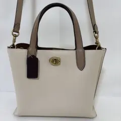 COACH 2way ハンドバッグ ショルダー ベージュのサムネイル