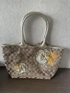 コーチ　フローラルトートバッグ
