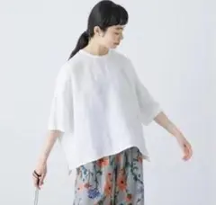 新品タグ付き かぐれ リネンフレンチクルーネック アーバンリサーチ