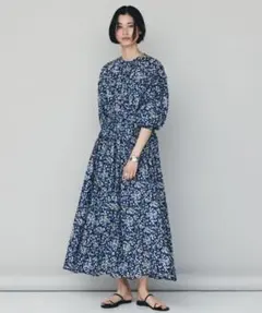 SOÉJU ペイズリー柄 ロングシャツワンピース BLUE GREEN - メルカリ