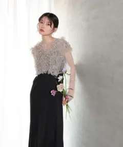 kana フリルドレス　結婚式　M