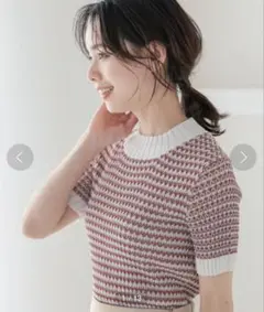 【美品】ANAPリブニット 半袖