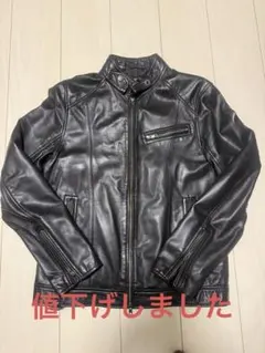 LIUGOO 羊革 シングル ライダースジャケット