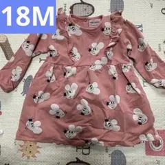BOBO CHOSES ネズミ柄 長袖ワンピース ピンクのサムネイル