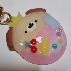 レジン アニマルドーナツ 犬 わんこ チャーム ハンドメイド