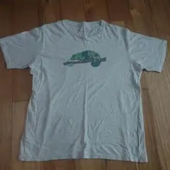 GLOBAL WORK カメレオン プリント Tシャツ Lサイズ　古着のサムネイル