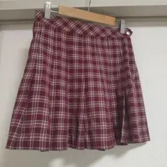 レディース ミニスカート 赤 チェックのサムネイル