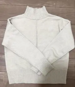 タートルネックニット セーター ライトベージュ