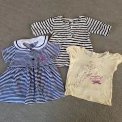 ベビー用ワンピース　トップス　３枚セットのサムネイル