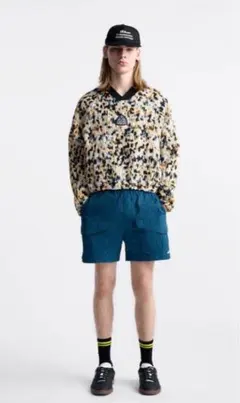 し*か様 ZARA RHUIGI カーゴバミューダパンツ　L ブルー