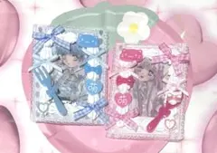 ホイップデコ 硬質ケース トレカケース B8 ピンク 水色 萌え メイド リボン