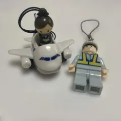 ANA 整備士　ストラップ　飛行機チョロQ セット　非売品のサムネイル