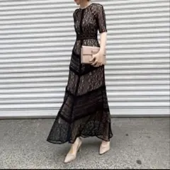 ラグナムーン　総レース ロングワンピース パーティードレスのサムネイル