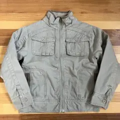 ikka ベージュジャケット フロントポケット付き 1973刺繍