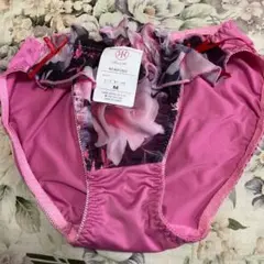 花柄レース付きピンクフリルショーツ Mサイズ新品