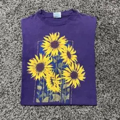 90s 向日葵 vtg tシャツ art extures ひまわり アート - メルカリ