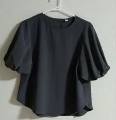 GU バブルスリーブブラウス　サイズM GRAY