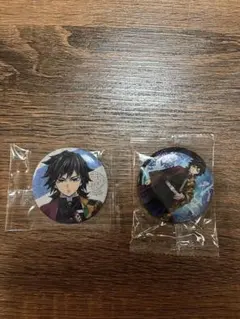 鬼滅の刃 冨岡義勇　キービジュアル グリッター 缶バッジセット